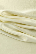 Paisley satin brocade jacquard fabric, silky and lustrous garment fabric