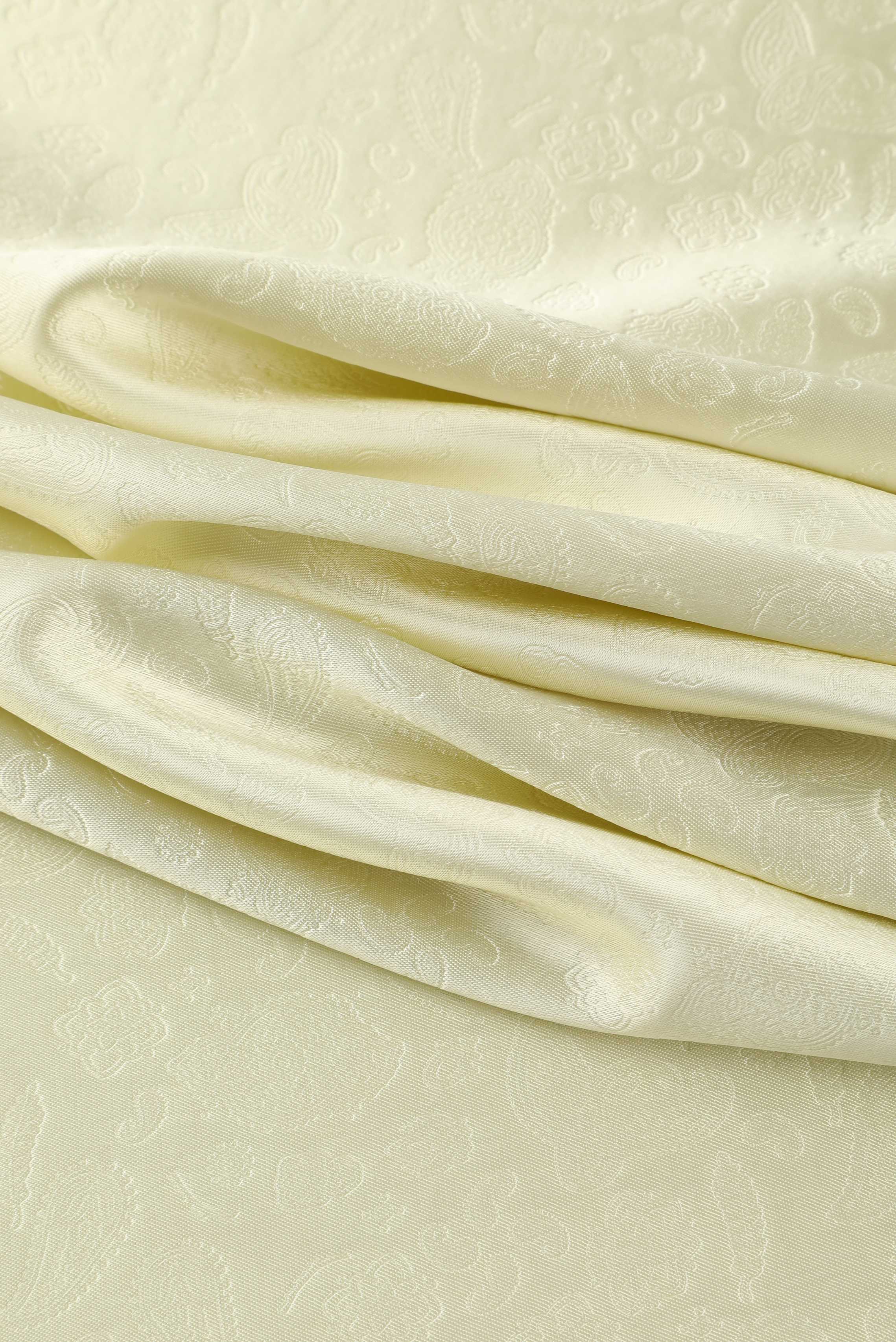 Paisley satin brocade jacquard fabric, silky and lustrous garment fabric