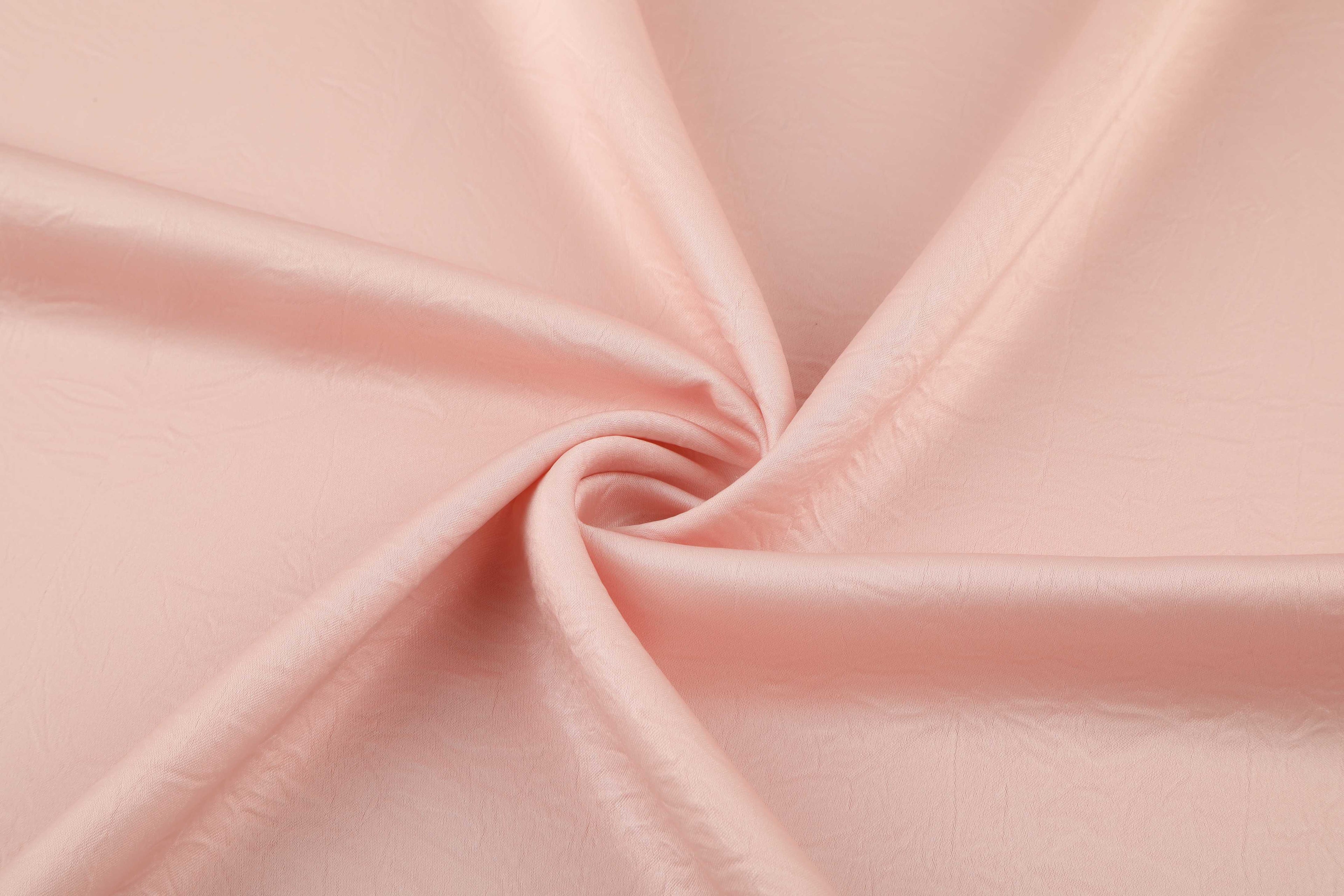 Glossy pleated satin fabric, lightweight woven polyester fabric
