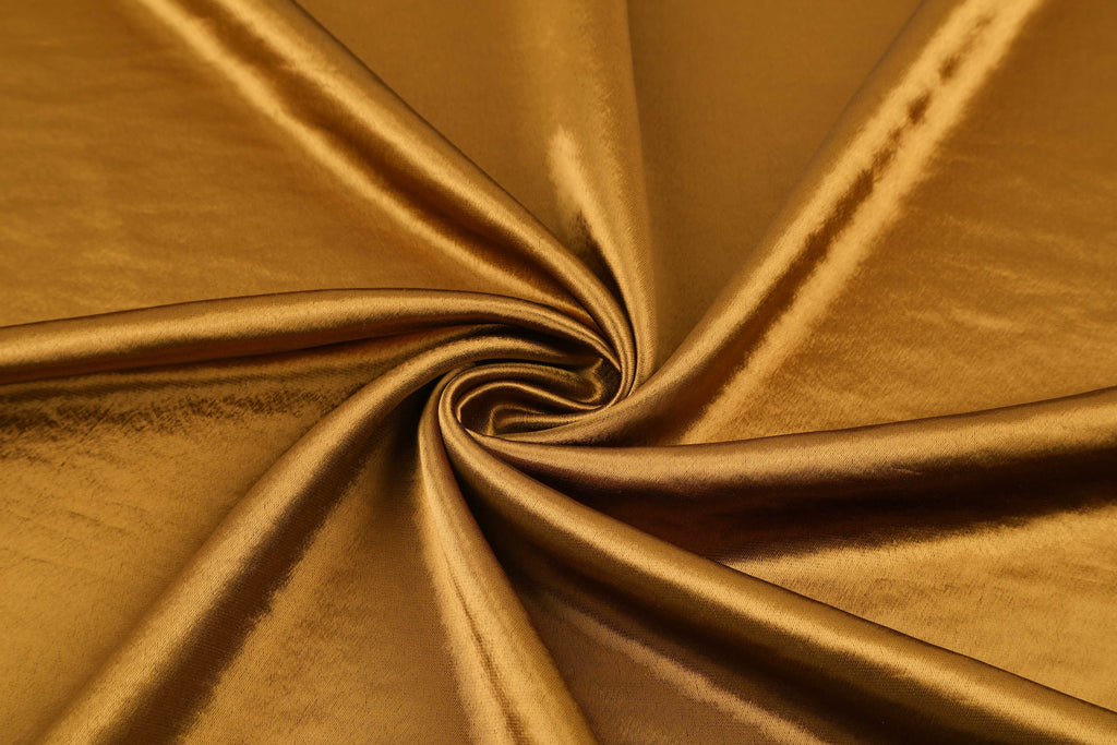 Acetate gold-plated satin fabric, haute couture dress fabric