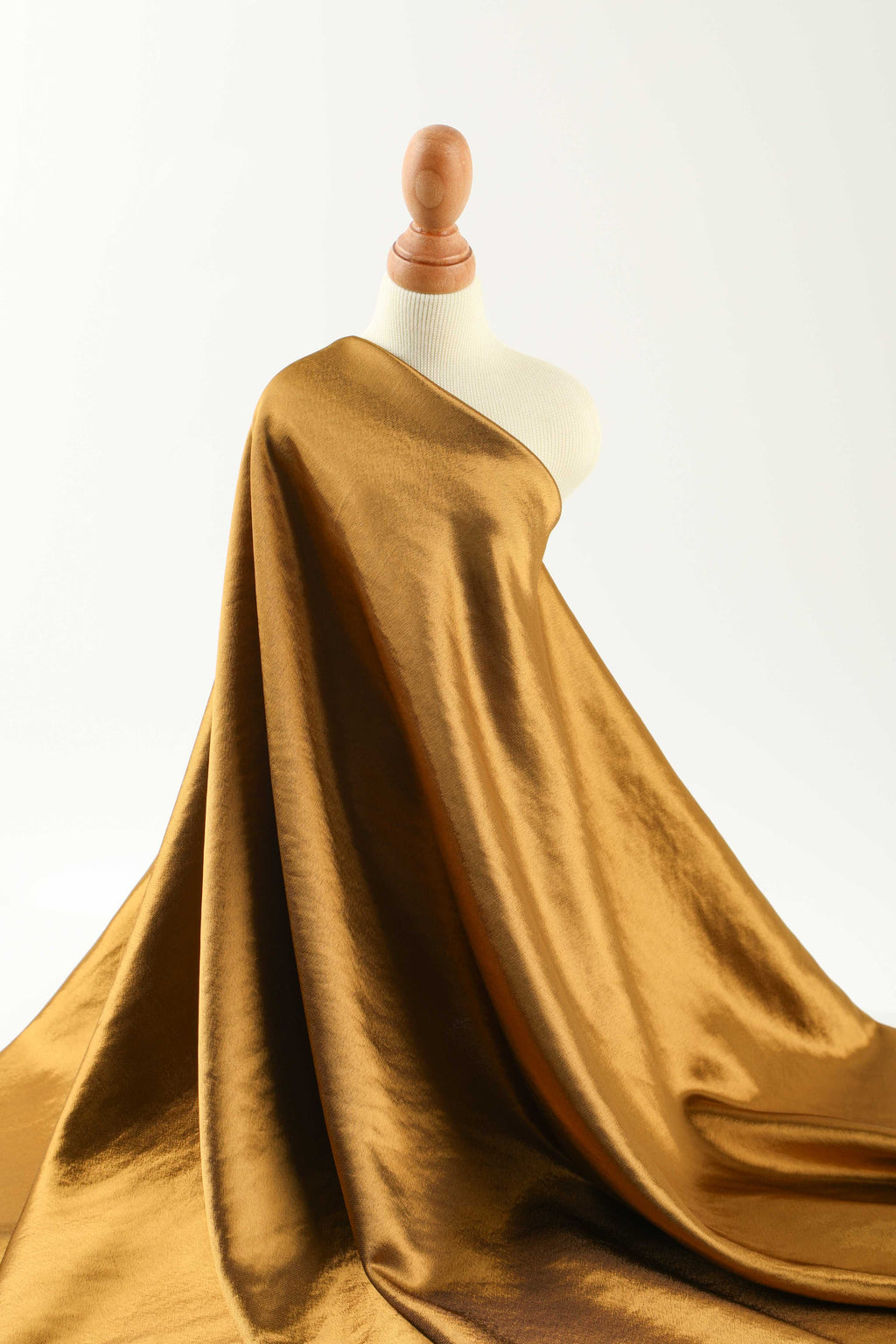 Acetate gold-plated satin fabric, haute couture dress fabric