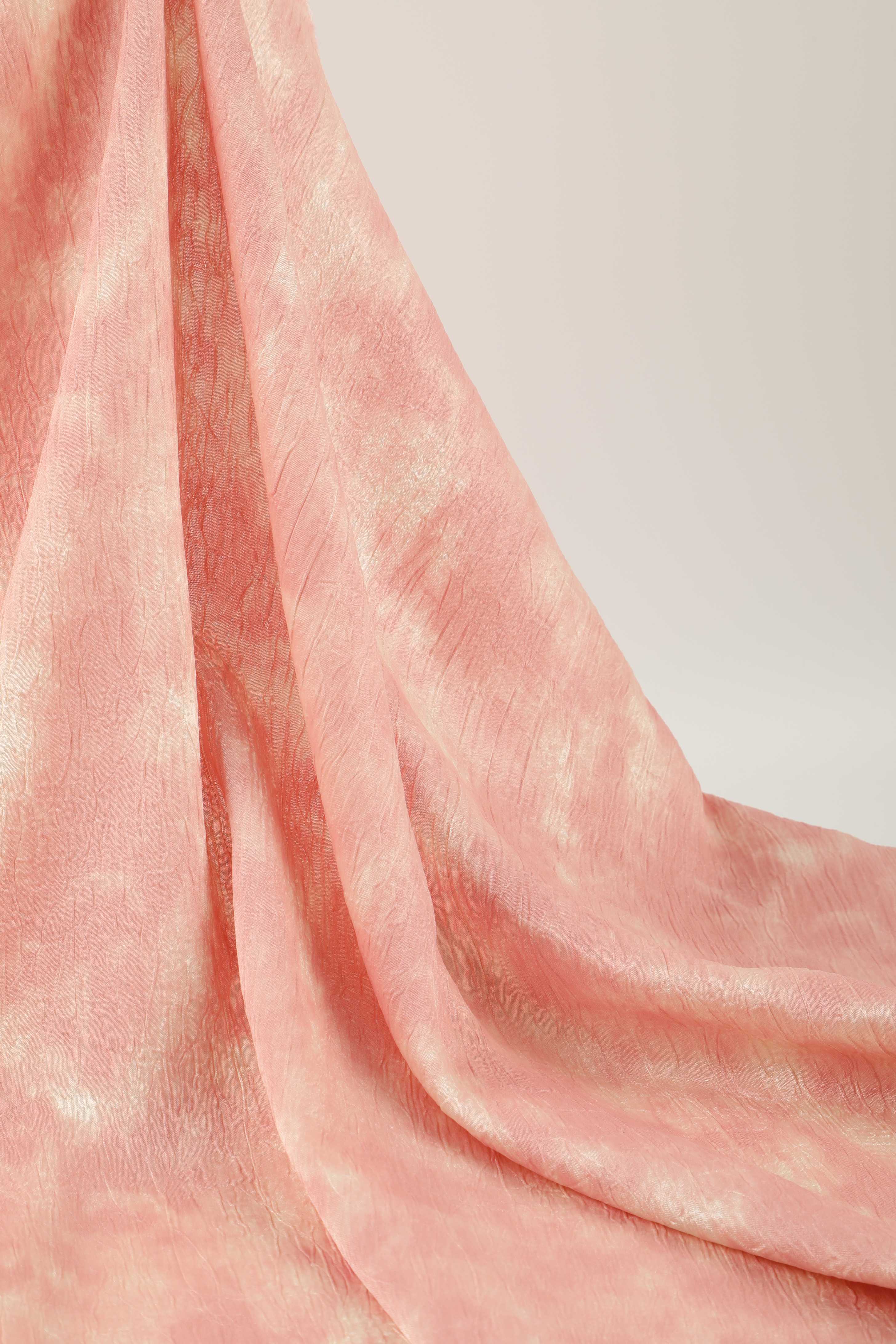 Pleated tie-dye machine-woven fabric, spring/summer women's dresses, shirts, textured fabric