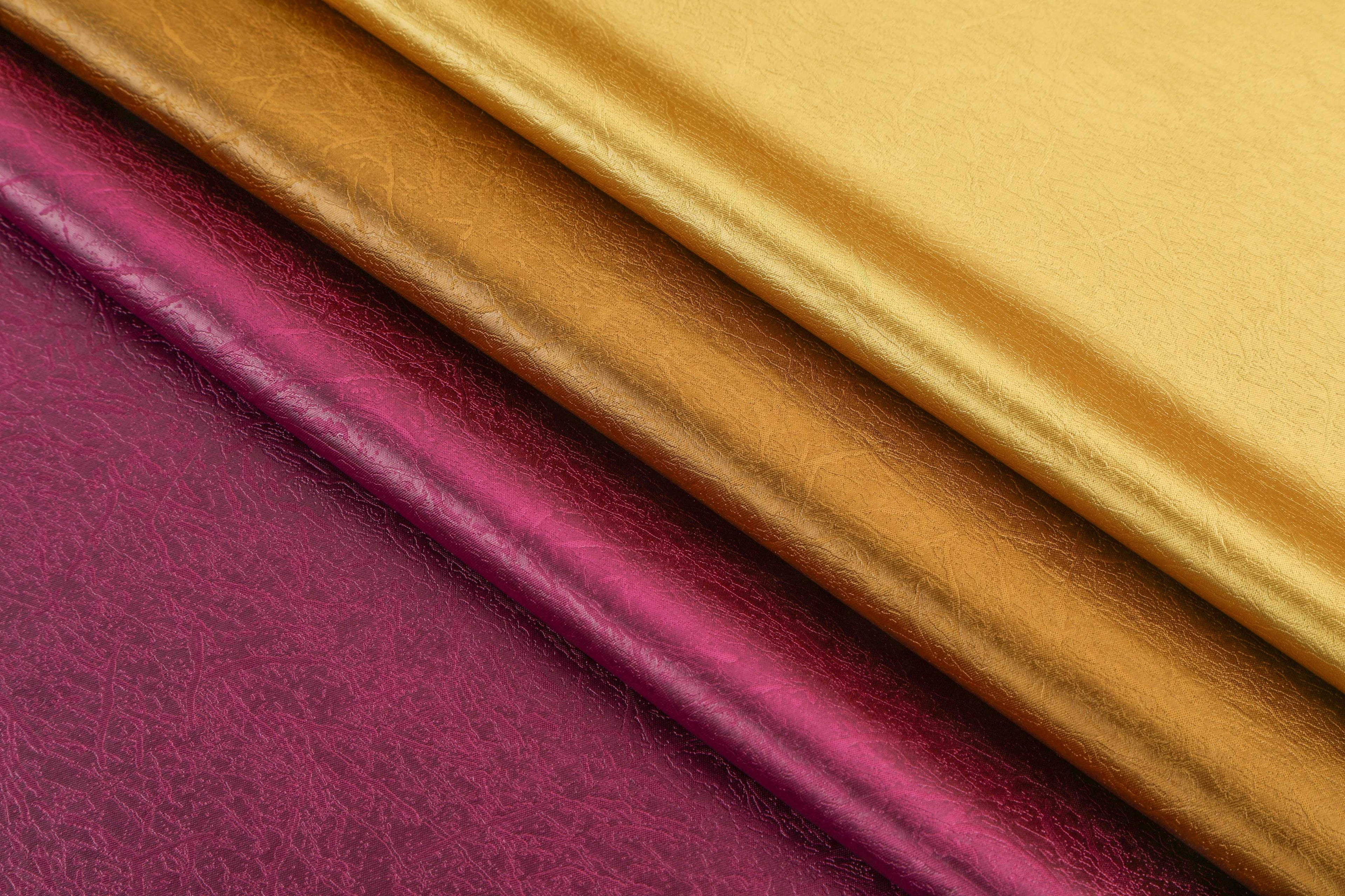 Satin pearlescent faux leather fabric with leather texture and crackle pattern, women's leather clothing fabric