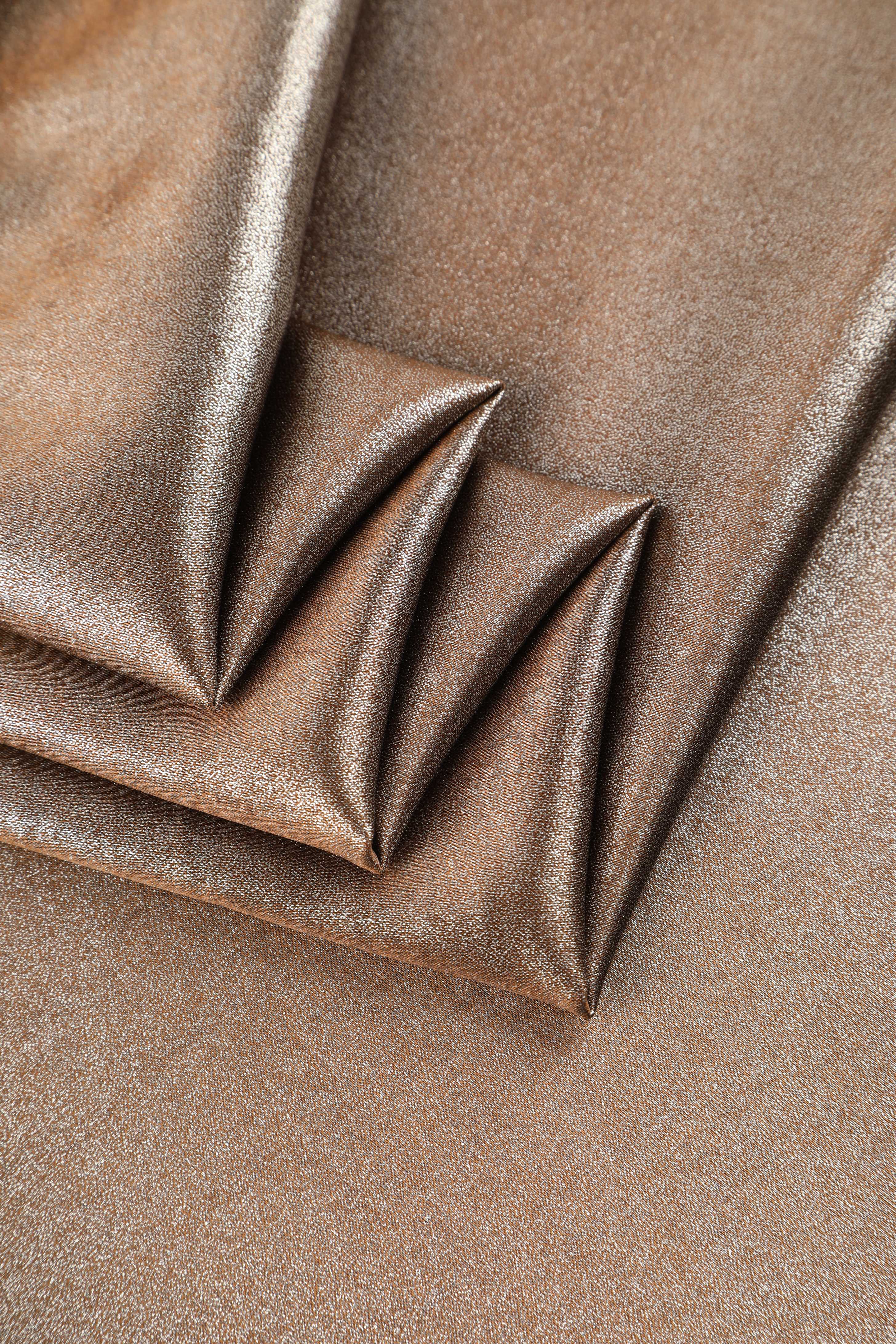 High-quality gold and silver gilt satin fabric, silk satin with drape, polyester satin material