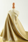 High-quality gold and silver gilt satin fabric, silk satin with drape, polyester satin material