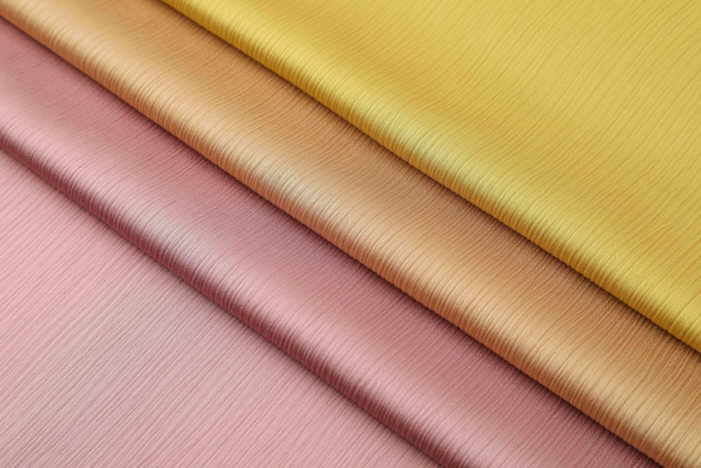 Satin Crepe Fabric with Subtle Vertical Texture – Premium Woven Polyester for Women’s Apparel