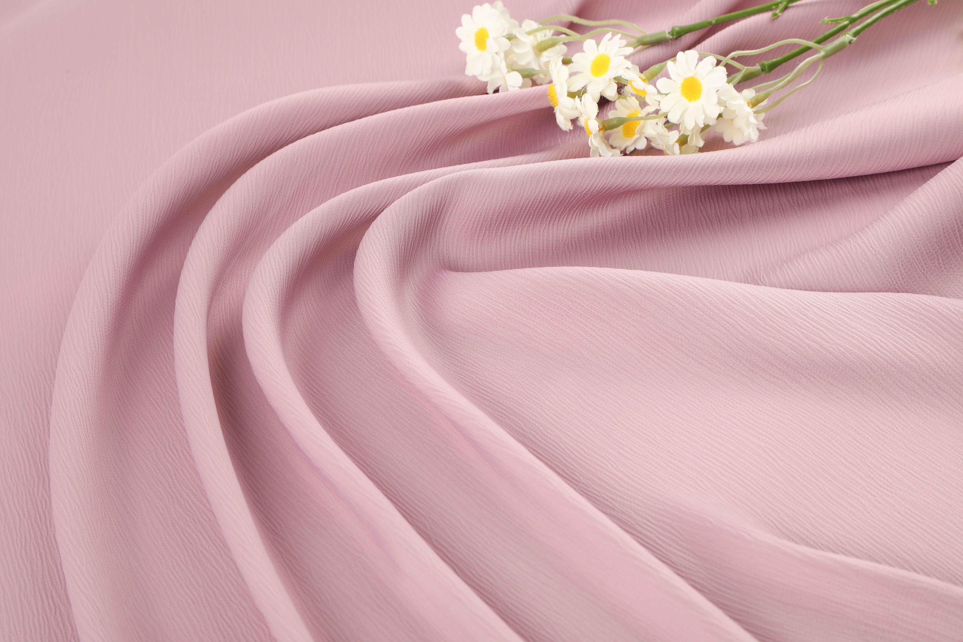 Ant-wrinkle satin, French wrinkled satin, matte water ripple satin fabric, women's formal dress fabric.