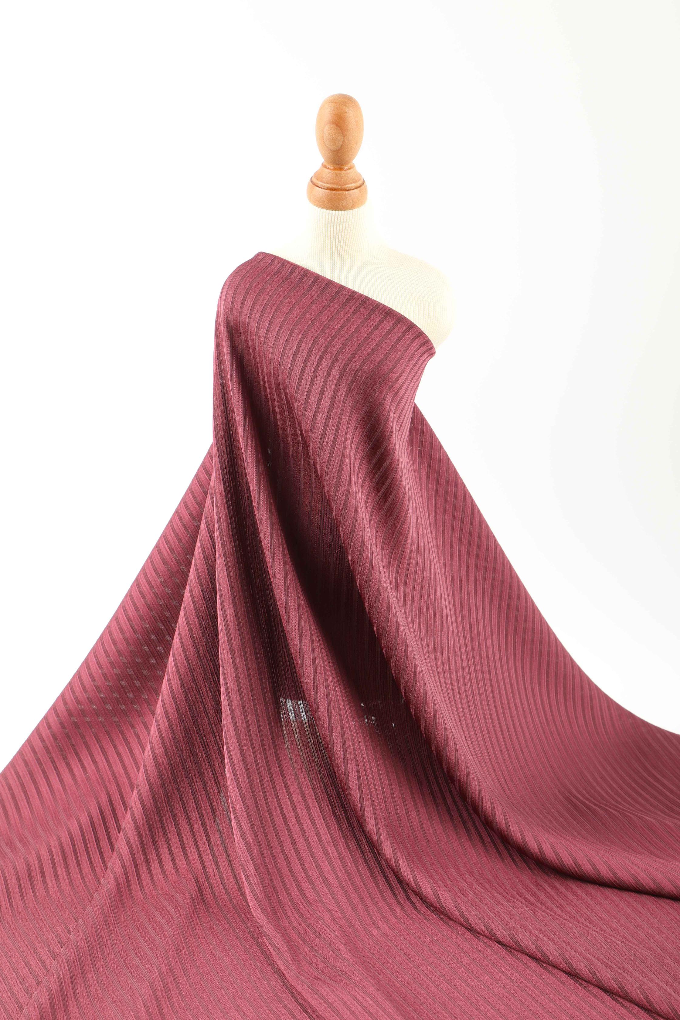 Satin striped polyester fabric for women's casual shirts