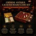 Antique lacquerware chess set