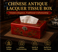 Antique lacquerware tissue box