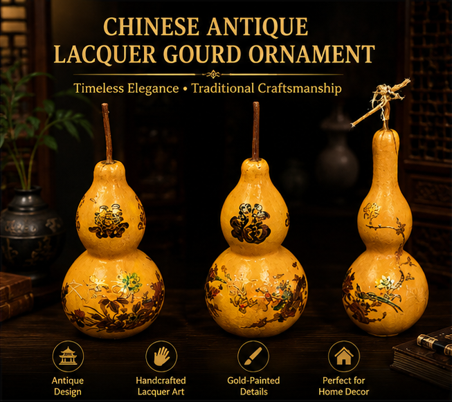 Gilded and Painted Gourd Craftwork