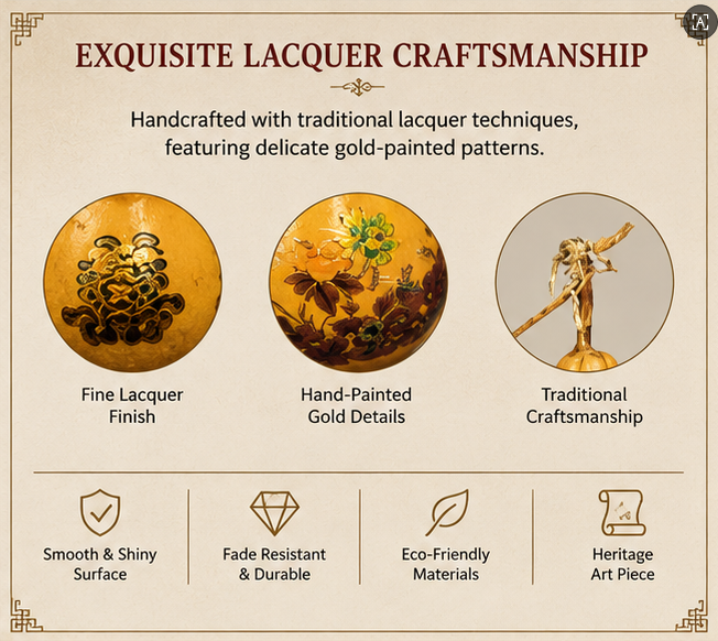 Gilded and Painted Gourd Craftwork