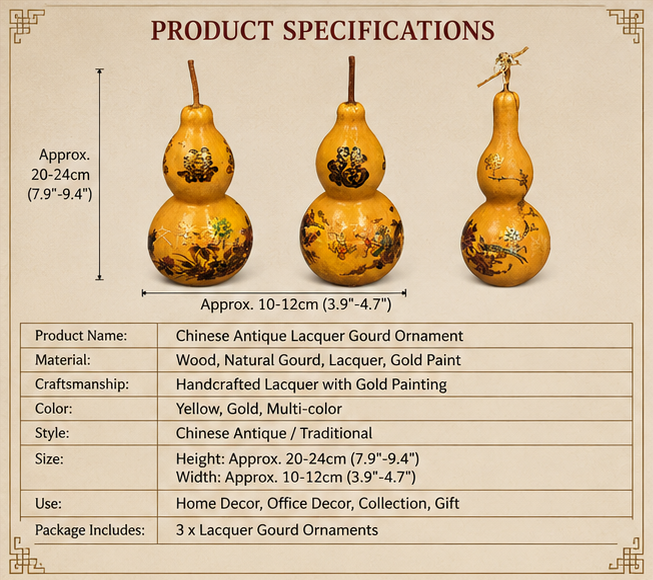 Gilded and Painted Gourd Craftwork