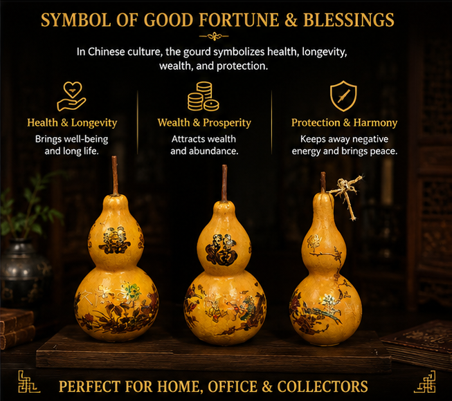 Gilded and Painted Gourd Craftwork
