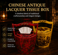 Gilded lacquer octagonal food box with handle
