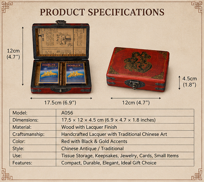 Gilded lacquerware playing card storage box