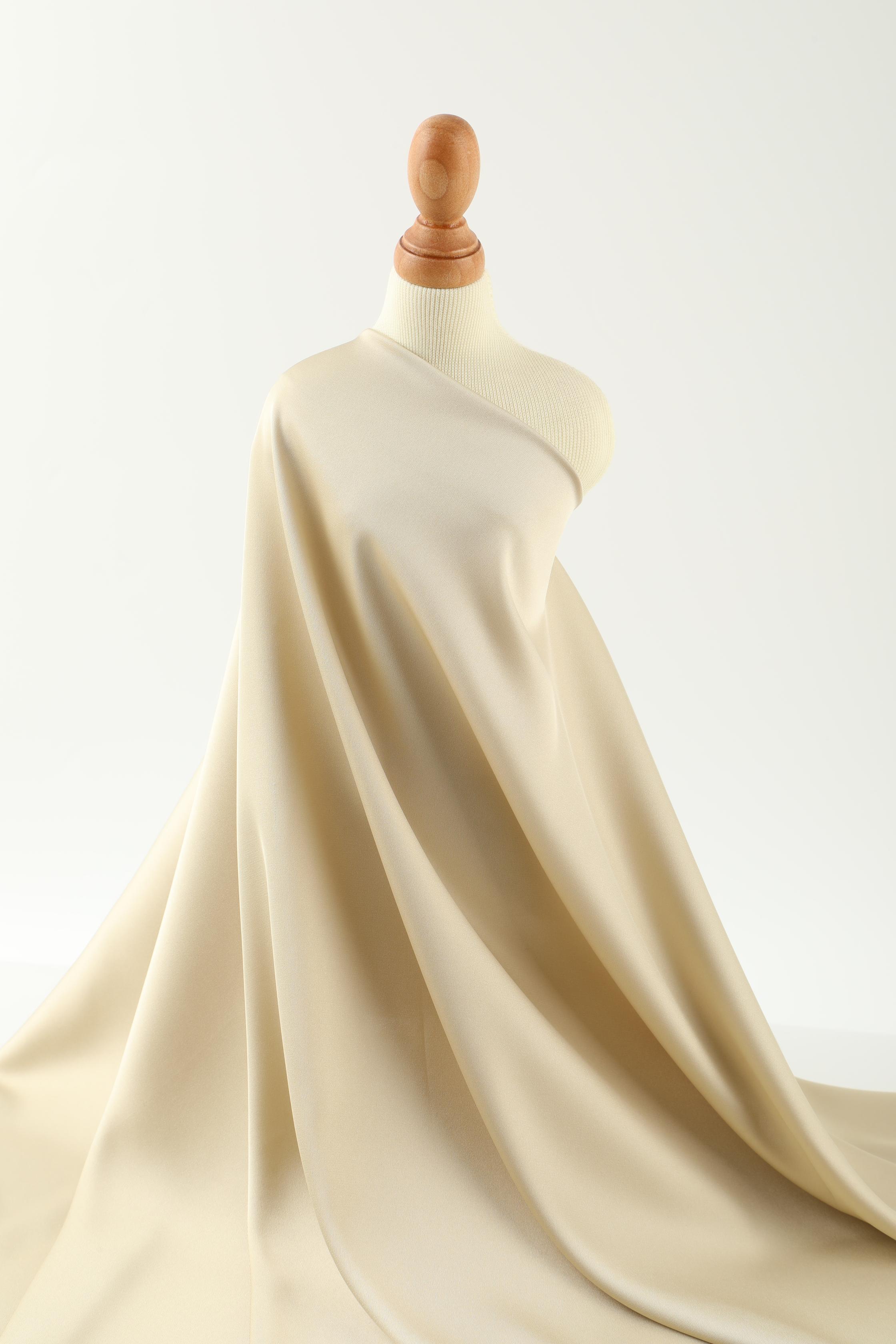 Elastic matte satin fabric, super soft stretch satin lining, pajama shirt, loungewear fabric