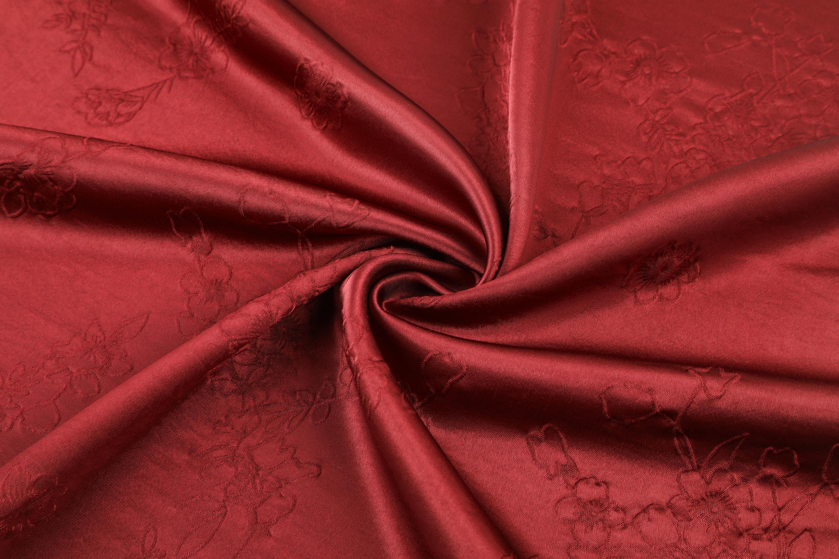 Jacquard fabric, silky drape, satin women's dress fabric