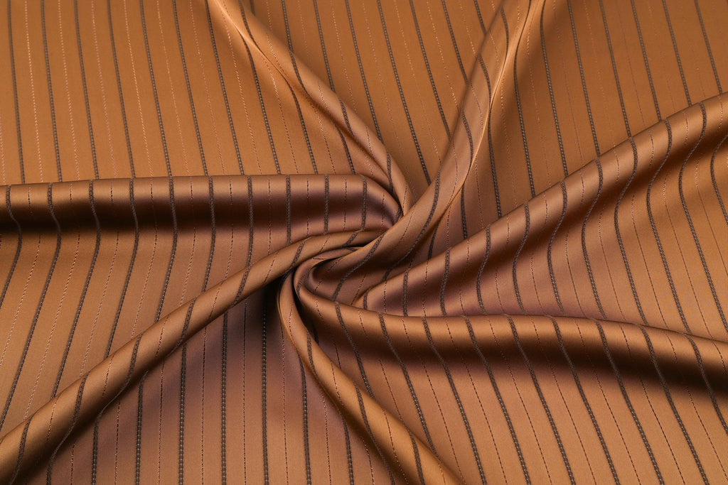 Silver striped double-sided satin chiffon fabric fashion fabric gold silk satin stripes