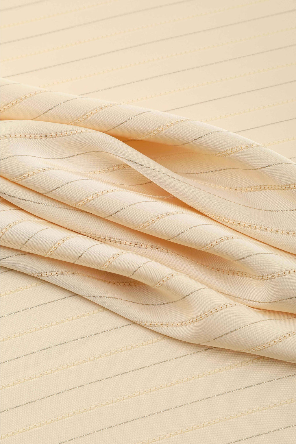 Silver striped double-sided satin chiffon fabric fashion fabric gold silk satin stripes