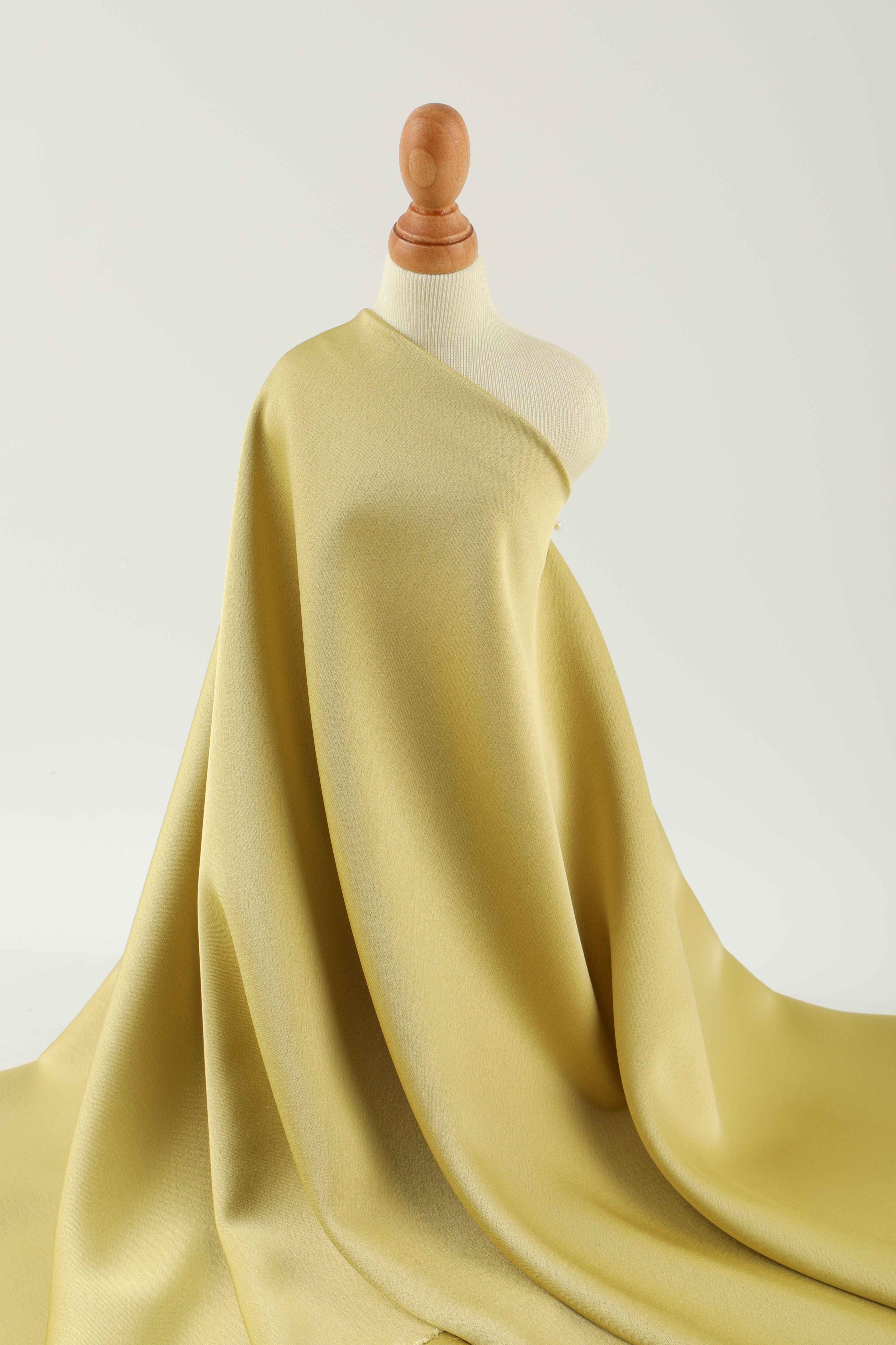 200g High-Quality Crackled Double-Sided Satin Meteor Satin Textured Fabric for Wedding Dresses